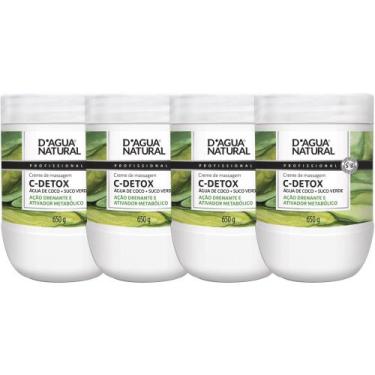 Imagem de 4UN Creme Massagem Detox Desintoxicante 650G D'agua Natural - D'Água N