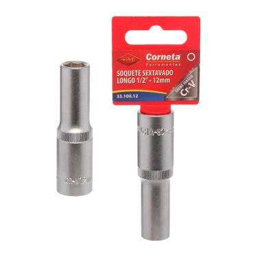 Imagem de Soquete Sextavado Longo 1/2 12Mm Corneta
