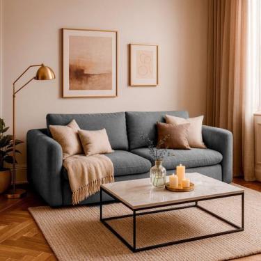 Imagem de Sofá 4 Lugares para Sala de Estar 232cm Retrátil Veneza - Konfort King