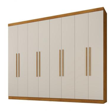 Imagem de Guarda Roupa 8 Portas New Premium Benetil Cinamomo/off White