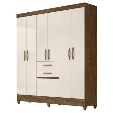 Imagem de Guarda Roupa 7 Portas New Mafra Castanho Baunilha 897391