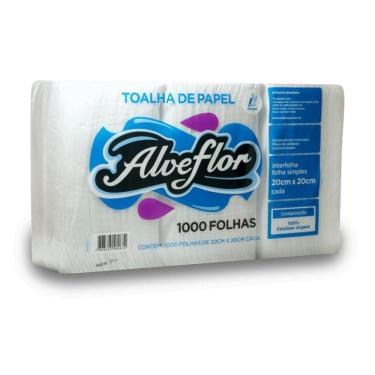 Imagem de Papel Toalha Interfolha 20Cmx20Cm Com 1000 Papeis
