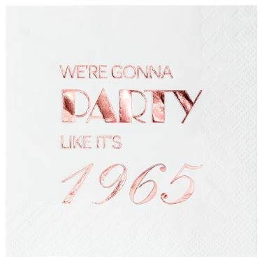 Imagem de Guardanapos descartáveis femininos em ouro rosa crocante, 1960, 50