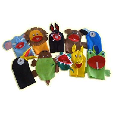 Imagem de FANTOCHES EM FELTRO ANIMAIS SELVAGENS COM 10