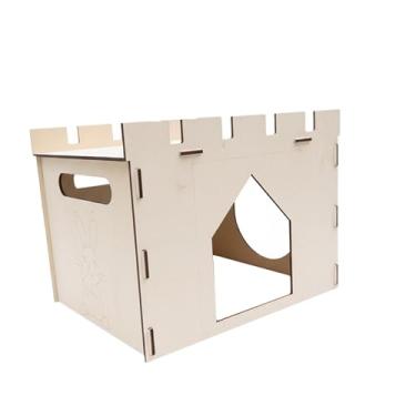 Imagem de Baoblaze Decoração para de, acessórios para gaiola, fácil de montar com várias portas, castelo de para ouriço, gerbil, gato, chinchila, Style a