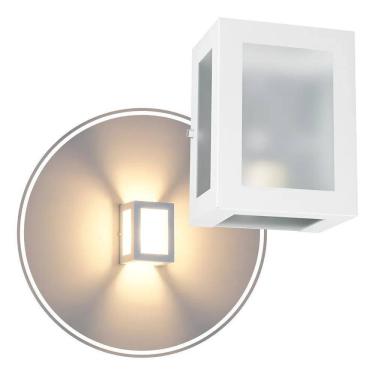 Imagem de Arandela 5 Vidros Externa Luminária De Parede E27 Cor Branco