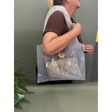 Imagem de Sacola Plástica Personalizada 40 X 60 Mod Cadeado Kit C/ 100