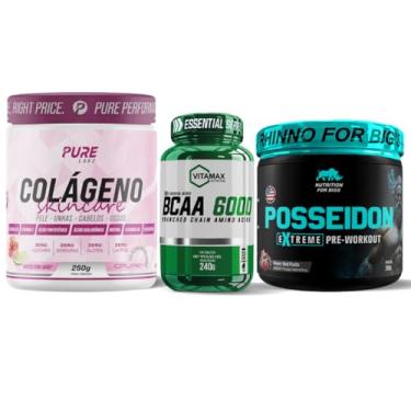 Imagem de Kit BCAA 6000 120 Tabletes + Colágeno + Pré Treino 250g