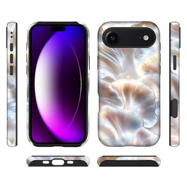 Imagem de ilikediy Capa híbrida para iPhone 17 Air, capa rígida de silicone com 2 camadas - Conchas do oceano