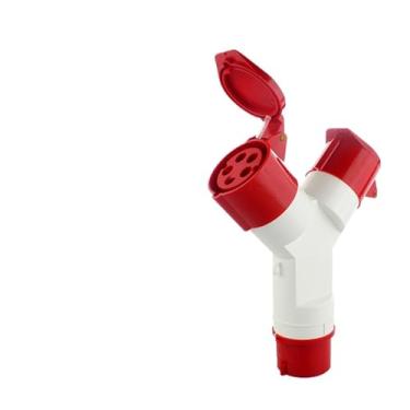 Imagem de 1013/1023 Tomada industrial multifuncional de três vias em forma de Y à prova d'água 3 núcleos 4 núcleos 5 núcleos 16A32A (1025 2 5 Core 32a One to Two)