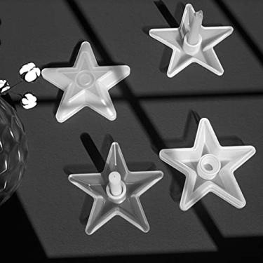 Imagem de 2 moldes de silicone para castiçais, molde de vela, molde de silicone em forma de estrela, moldes de fundição de resina epóxi, concreto, cimento