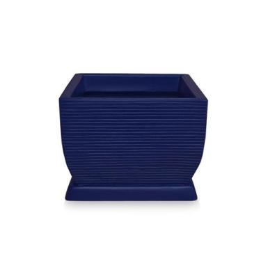 Imagem de Vaso De Planta + Prato Decorativo Polietileno 30X40 Azul M - Foster Pl