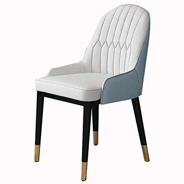 Imagem de Cadeira de jantar, cozinha, sala de jantar, móveis, cadeiras de couro sintético, cadeiras de jantar modernas de couro PU com encosto alto, assento macio, cadeiras de sala de estar, balcão de cozinha