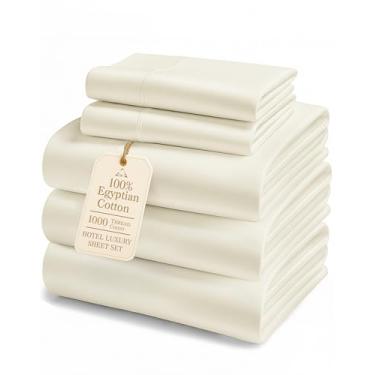 Imagem de LANE LINEN Lençóis de cama king size divididos 100% algodão egípcio para camas ajustáveis - 1000 fios, trama de cetim macio e confortável para acabamento suave e sedoso, disponível em várias cores