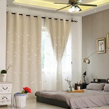 Imagem de Cortina blackout de camada dupla com sobreposição de tule, voile blecaute branco bordado em camadas sólido drapeado painel de sanefa, sala de estar, quarto de menina, isolamento de poupança de energia
