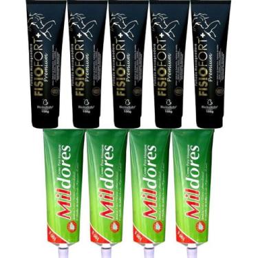 Imagem de Kit 5 Pomada Fisiofort Premium 150G + 4 Creme Mil Dores 100G - Bio Ins