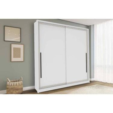 Imagem de Guarda Roupas 2 Portas De Correr E 2 Gavetas Valência Branco - Politorno