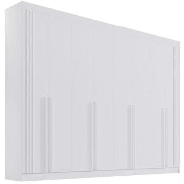 Imagem de Guarda Roupa Daymont Ripado Branco 8 Portas 8 Gavetas D?doro