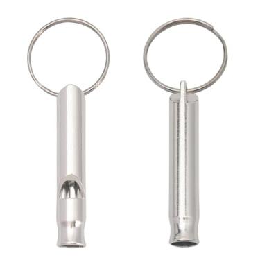 Imagem de Apito de cachorro para treinamento, apito silencioso para parar de latir e lembrar de treinamento, com chaveiro para cães pequenos, médios e grandes (prata)