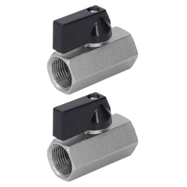 Imagem de Hyuduo Válvula de Esfera de Bronze, Válvula de Fechamento de Rosca G3/8 Jateada Galvanizada Com Alça Removível para Controle de Gás de água de Tubulação