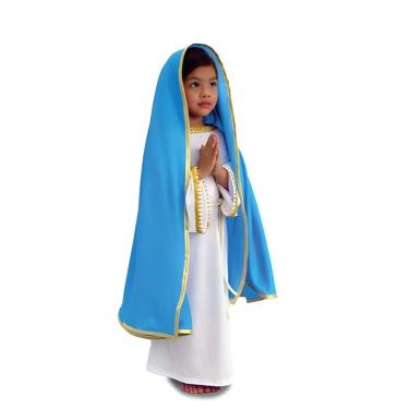 Imagem de Fantasia Maria De Nazaré Infantil Com Véu Luxo Tamanho G