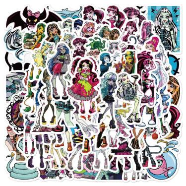 Imagem de Adesivos Monsters Highs, vinil impermeável, anime, 70 unidades