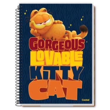 Imagem de Caderno Universitário Capa Dura 10 Matérias 160 Folhas Garfield Credeal Estampa 3