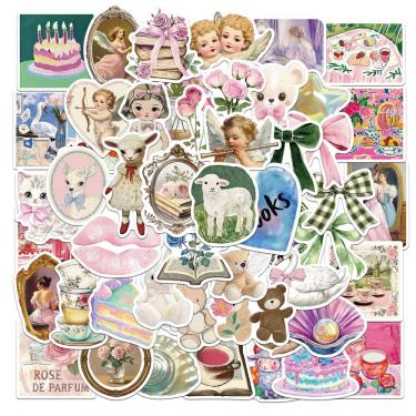 Imagem de Adesivos Y2K Cartoon, 50 peças, estéticos fofos, doces e legais