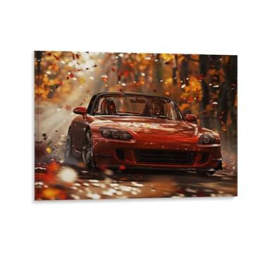 Imagem de HouLaiZhe S2000 Extreme Speed Falling Leaves Cool Posters Canvas Wall Aesthetic Room Decor Wall Painting Prints Gallery Room Wall Decor for Bedroom Living Room Office 24x32" (60 x 80 cm)