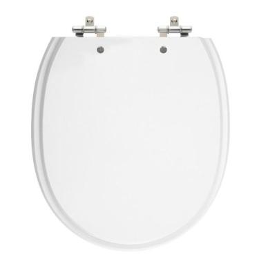 Imagem de Assento Sanitário Village Branco para Vaso Deca em Madeira Laqueada - 