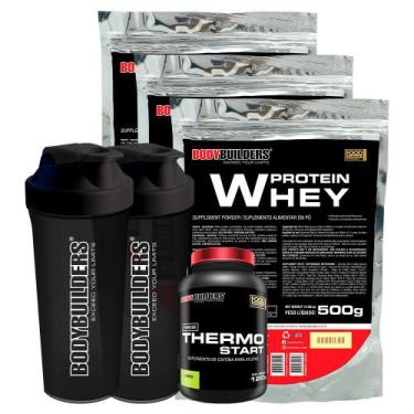 Imagem de Kit 3x Whey Protein 500g + Thermo Starter Powder 120g Limão + 2x Coque
