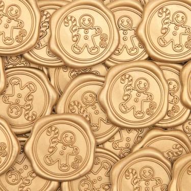 Imagem de 30 peças de adesivos de selo de cera de Natal autoadesivos de selo de envelope de boneco de neve ótimos para presentes de convite de Natal decoração de envelope de cartão de felicitações (marrom)