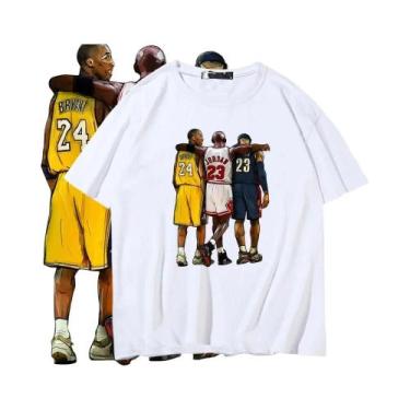 Imagem de Camiseta De Verão Unissex Kobe Bryant Lebron James Big Three, Camiseta