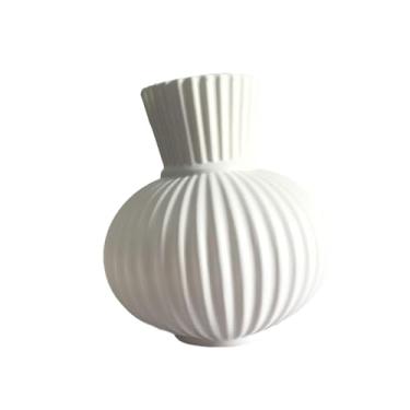 Imagem de MotiveTech Vaso de flores elegante e moderno para arranjo floral, ideal para mesa de centro, sala de estar, festas, Ano e inauguração de casa, White M