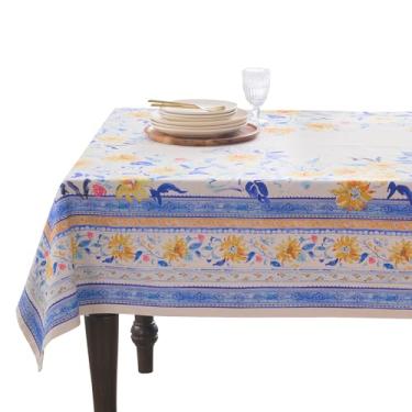 Imagem de Toalha de mesa retangular Maison d'Hermine toalha de mesa 100% algodão para sala de jantar, casa de fazenda, casa, hotel, festas e casamento – Ideal para decorações de Páscoa primavera e verão