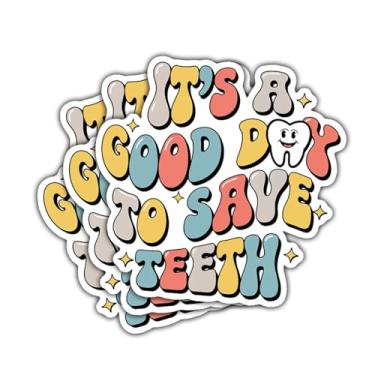 Imagem de Adesivos dentários It's a Good Day to Save Teeth com 3 peças, decalques motivacionais de citação odontológica para dentista, higienista, assistente, estudantes, adolescentes vinil para laptop