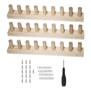 Imagem de shamjina Tear de madeira para tricô, ideal para fazer mantas artesanais. Fácil de montar, tecelagem com fios grossos e perfeito para iniciantes e, 3 Seção