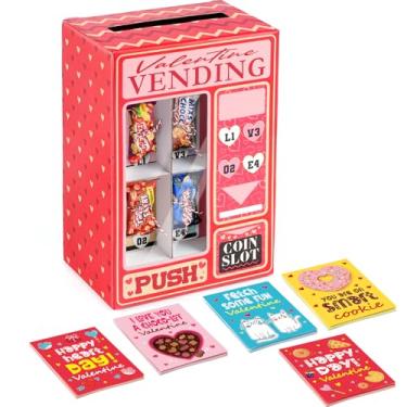 Imagem de Zesua Presentes de Dia dos Namorados para Crianças - Caixa de Correio DIY Vending Valentine Boxes para Crianças com 30 Cartões de Dia dos Namorados - Cartões de Dia dos Namorados para Meninos Meninas