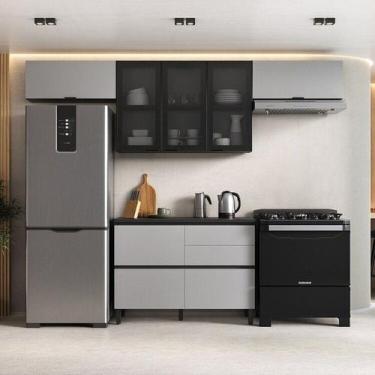 Imagem de Cozinha Modulada 4 Peças 6 Portas 4 Gavetas Mdf Dodradiça Slow Motion 