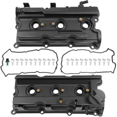 Imagem de Orceed Tampa da válvula de motor esquerda e direita, adequada para Nissan Frontier, Pathfinder, Xterra, NV1500, NV2500, NV3500, V6 4.0L VQ40DE, 2005-2019, com junta, parafuso, com tampa de óleo, OE
