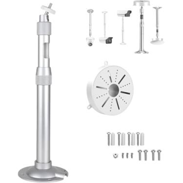 Imagem de SamIdea Suporte de teto ajustável de 30 a 59,9 cm para câmeras Dome - Placa de montagem de 135 mm para TP-Link/Mercury/H3C/Huawei, haste de extensão AP com gerenciamento de cabos