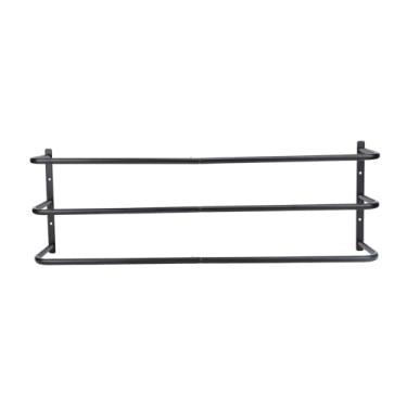 Imagem de Aramox Organizador de Banheiro Multifuncional para Porta-toalhas Enroladas, Rack de Parede de Ferro, Aparência Moderna e Simples, Mais Informações, Palavras-chave de Produção (BLACK)