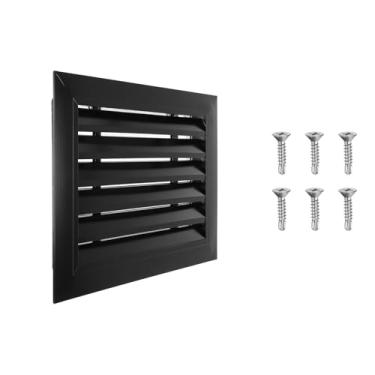 Imagem de PATIKIL Ventilação de empena de 30 x 40 cm, 1 peça de ventilação de galpão de parede de liga de alumínio grade de ar quadrada com filtro inoxidável para teto de garagem no sótão da casa, tamanho da