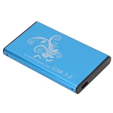 Imagem de KIMISS Gabinete de Disco Rígido 4 TB 2,5 pol. USB3.0 Liga de Alumínio Plug and Play HDD Case para Laptop Desktop Com Indicador LED e Bolsa de Armazenamento (Azul)