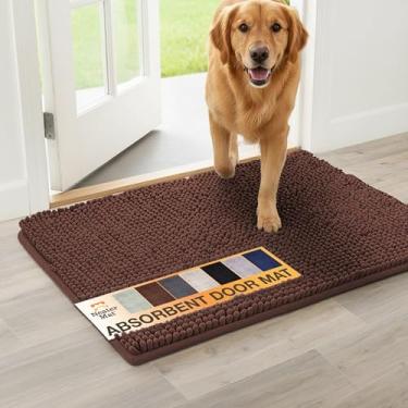 Imagem de Neater Pets Tapete de chenille para cães 61 cm x 43 cm – Capacho de patas enlameadas super absorvente e de secagem rápida para prender sujeira, água e lama - Tapetes antiderrapantes e laváveis na
