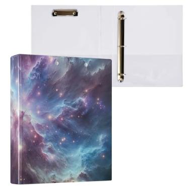 Imagem de Prancheta Galaxy Space com 3 argolas para fichário de papel tamanho carta, organizador para escola e escritório, 1 pacote