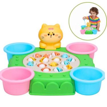 Imagem de Jogo Pescaria Divertida Infantil 15 Peixes com Som Castela