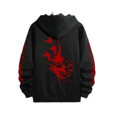 Imagem de Moletom Casual Masculino Preto Com Capuz Para Outono E Inverno, Estilo