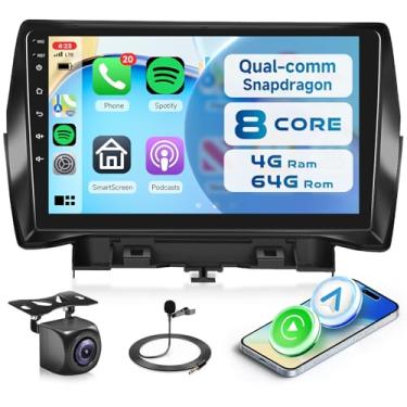 Imagem de Rádio veicular com chip Snapdragon Qual-Comm de 8 núcleos 4G + 64G para Ford Escape Kuga 2013-2019, Rimoody Car Stereo Carplay, Android, automóvel, 3D, exibição de modelo de carro, GPS, WiFi, tela