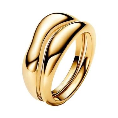 Imagem de Anel Feminino De Prata Esterlina 925 Banhado a Ouro 18K Com Pérola Geo